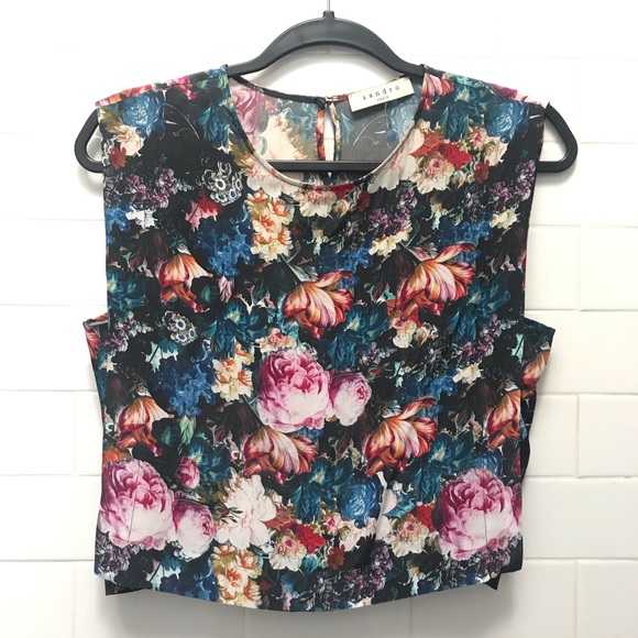 Sandro Floral Silk Blouse - Picture 1 of 8